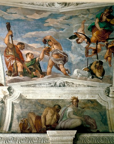 Pluto und Ceres mit Bacchus und Ikarus, 1560-62 von Paolo Veronese